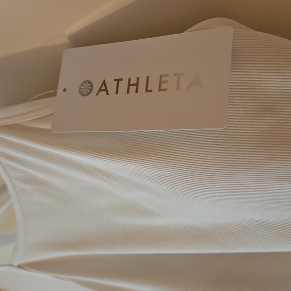 Athleta White Ribbed Tank Top - Picture 4 of 8